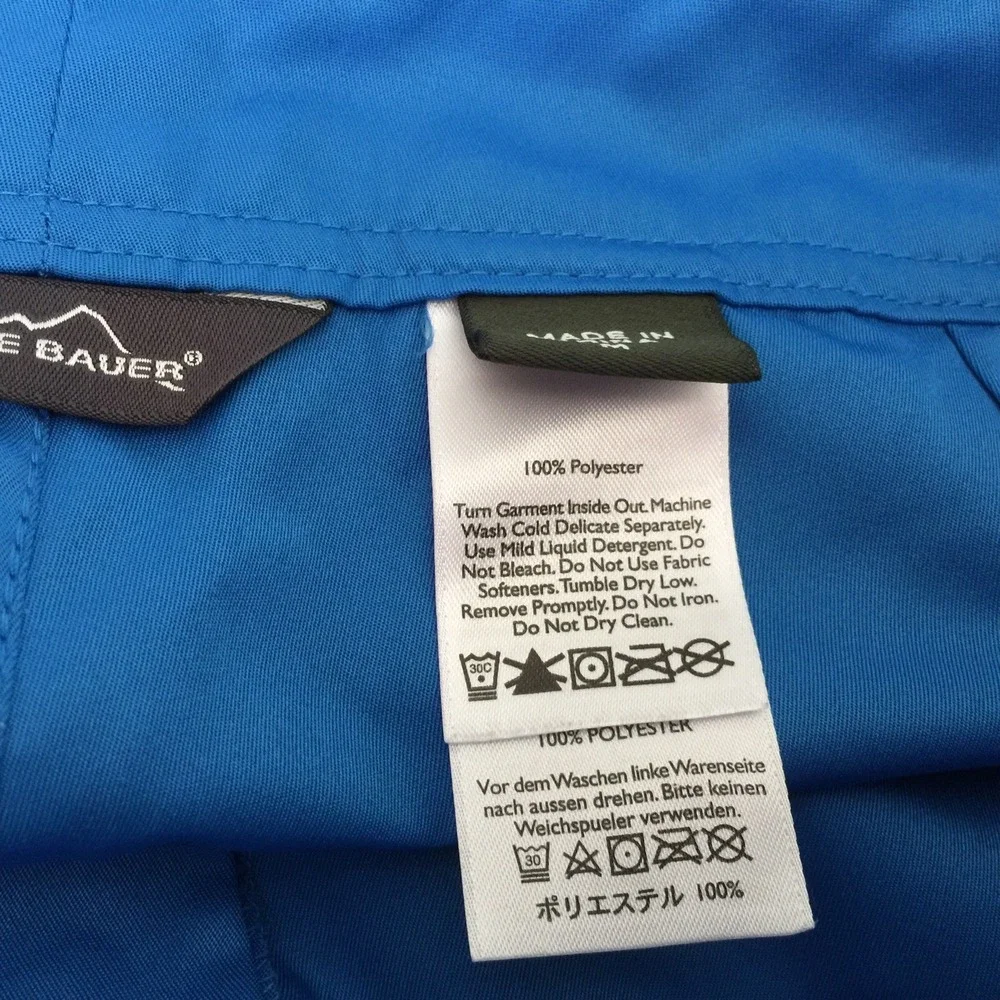 Mens EDDIE BAUER SWIM TRUNKS Board Shorts Blue‎ White Size M